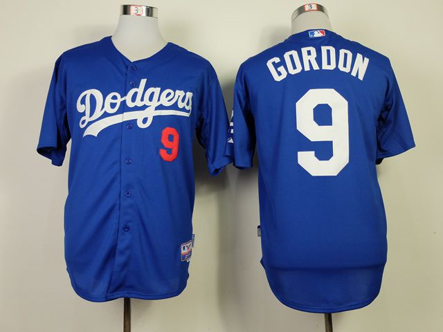 Men Los Angeles Dodgers #9 Gordon Blue MLB Jerseys->los angeles dodgers->MLB Jersey